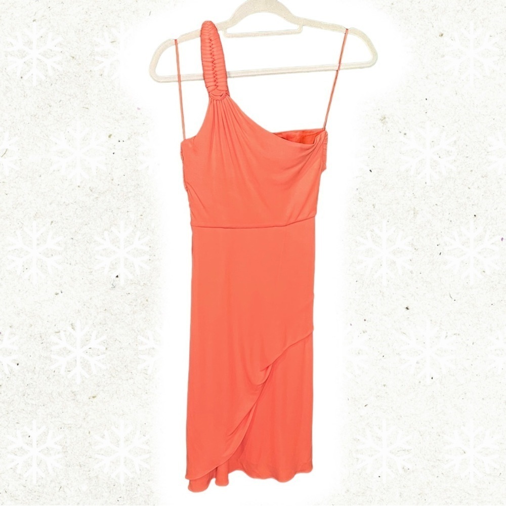 Vintage “Tangerine” Temperley London ‘Mini Greek’ One Shoulder Mini Dress Size 2 - Picture 10 of 16
